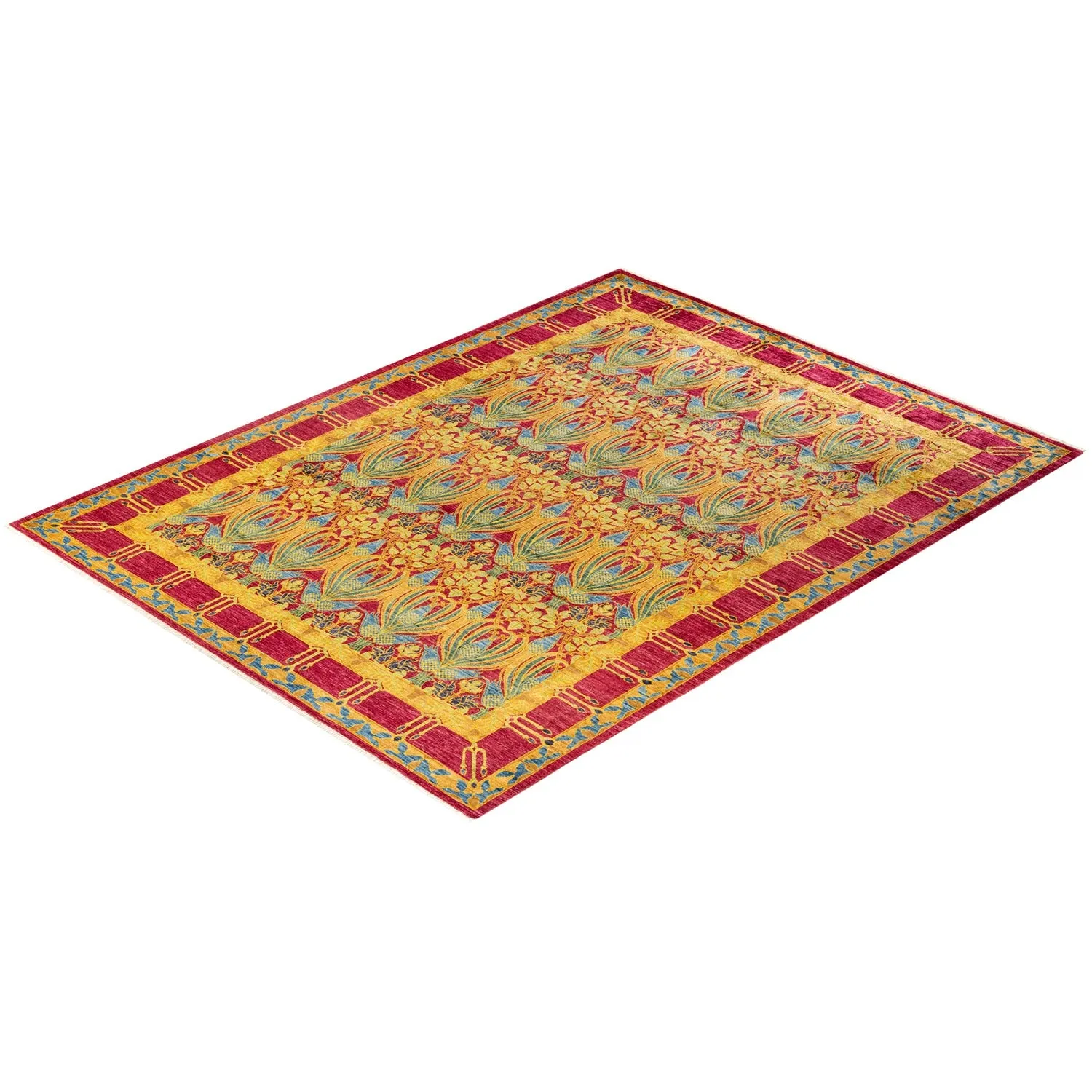 Multicolored Transitional Wool Rug - 9' x 11'7"