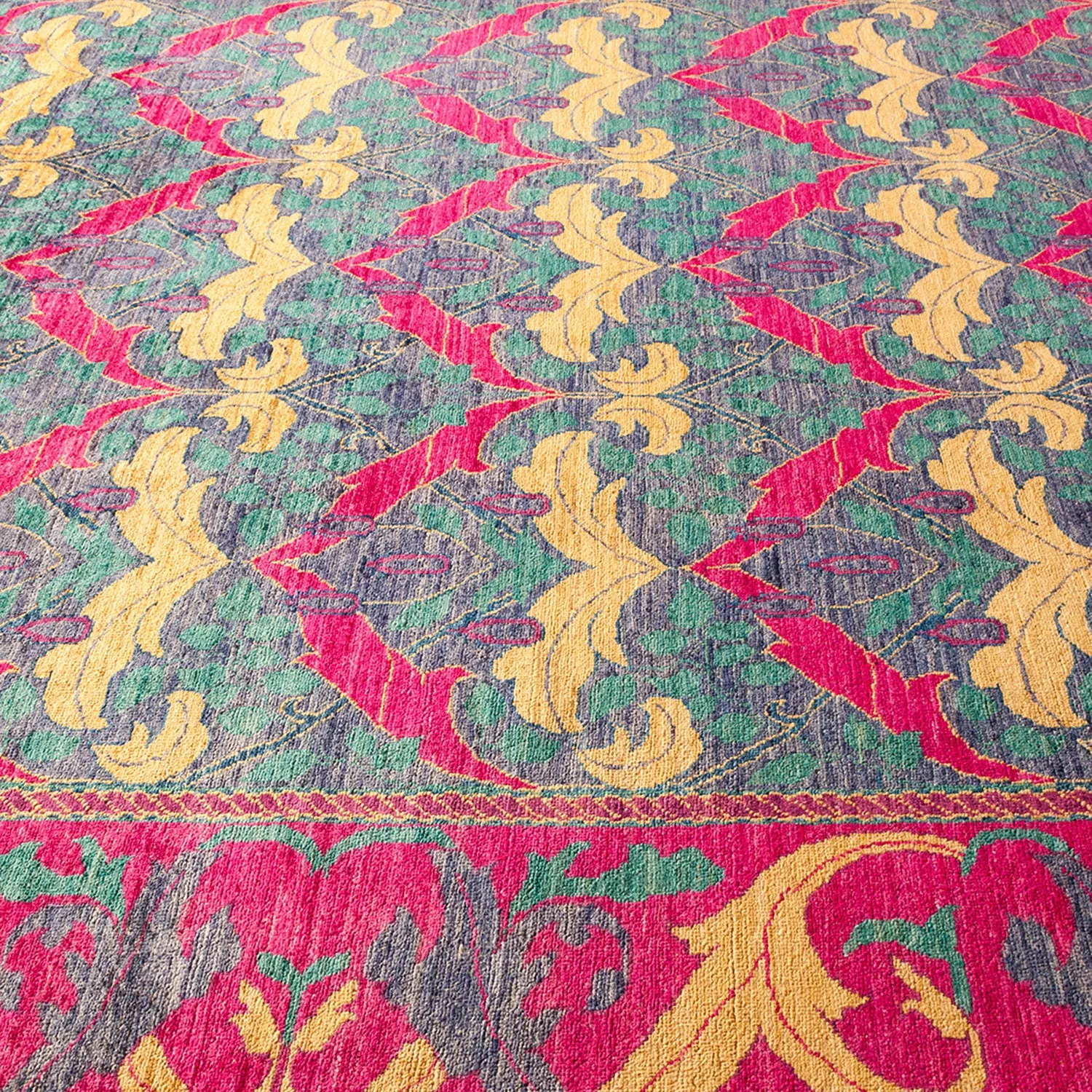 Multicolored Transitional Wool Rug - 9'1" x 12'