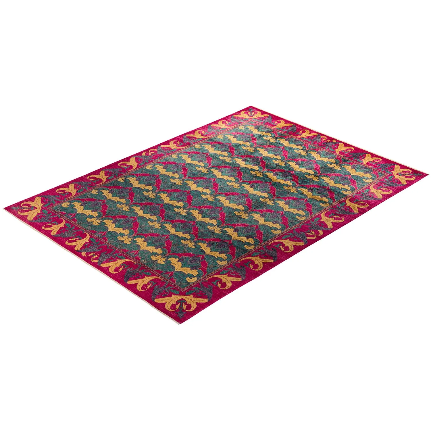 Multicolored Transitional Wool Rug - 9'1" x 12'