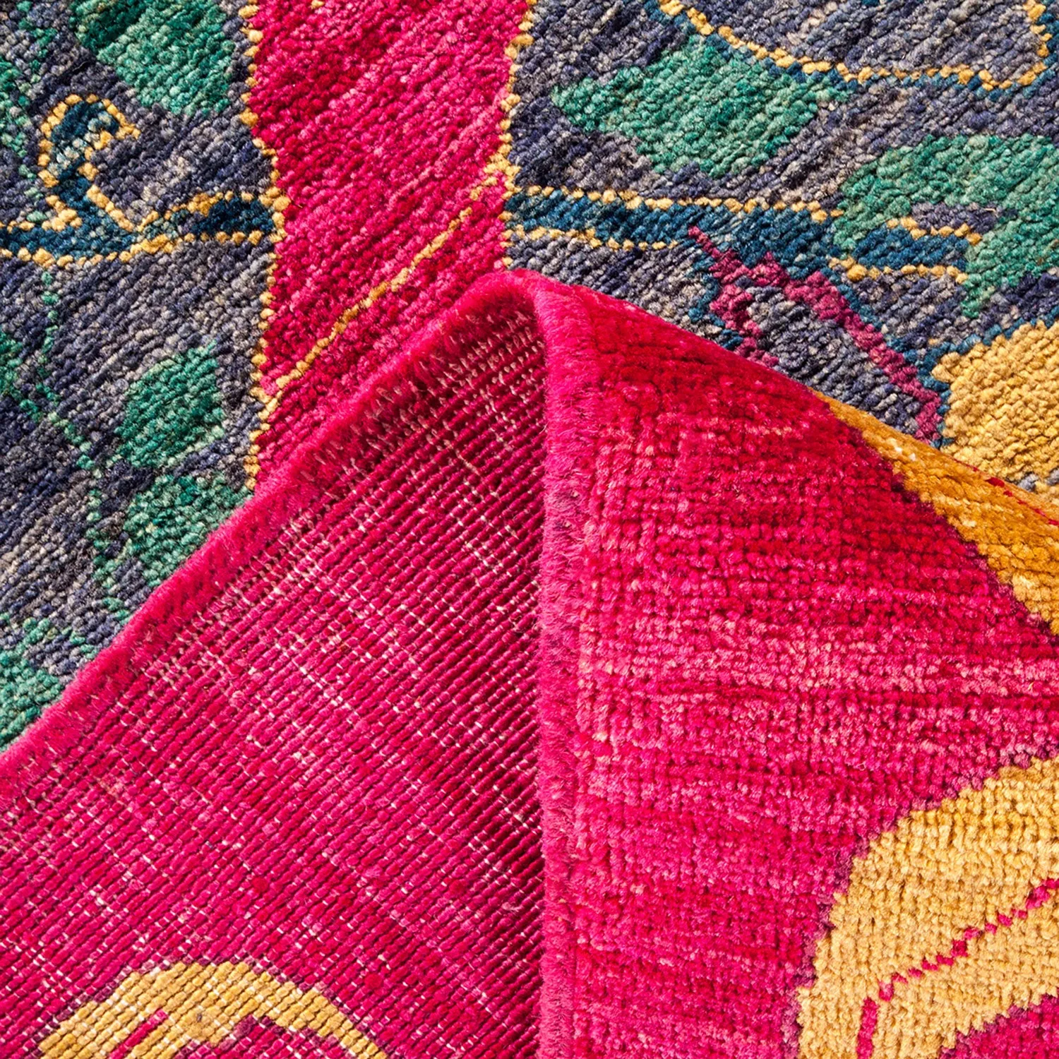 Multicolored Transitional Wool Rug - 9'1" x 12'
