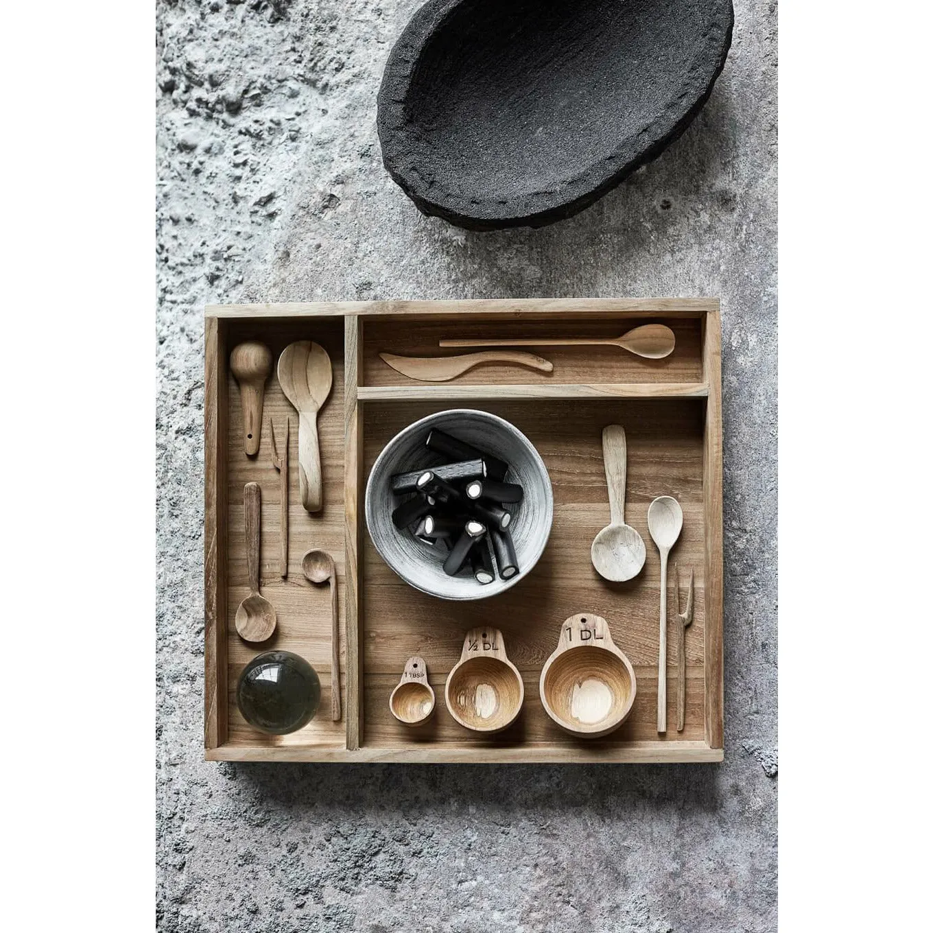 Muubs Emma Measuring Spoon Set Teak, 3 Pieces