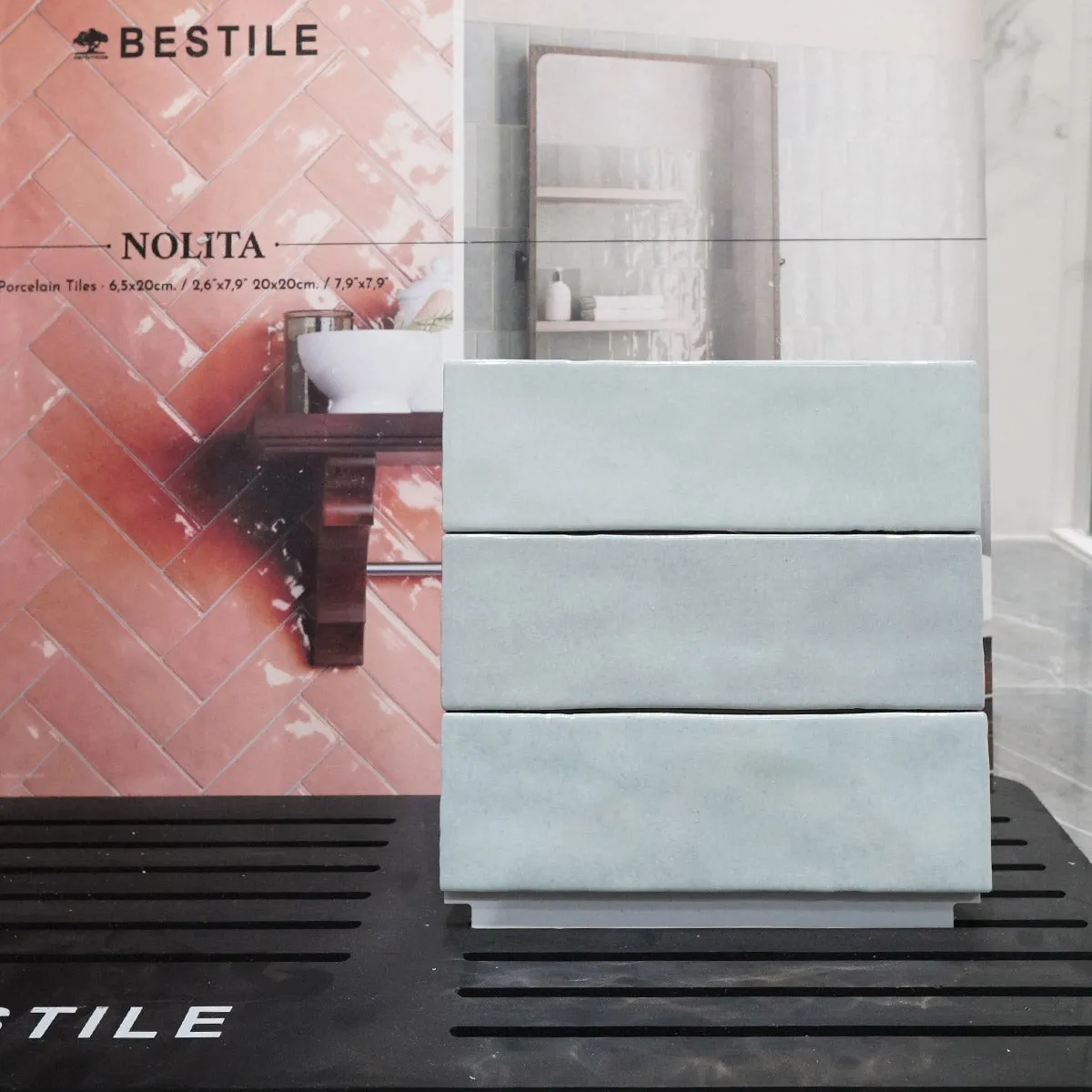 Nolita Cielo Porcelain Wall Tile 6.5x20cm Glossy