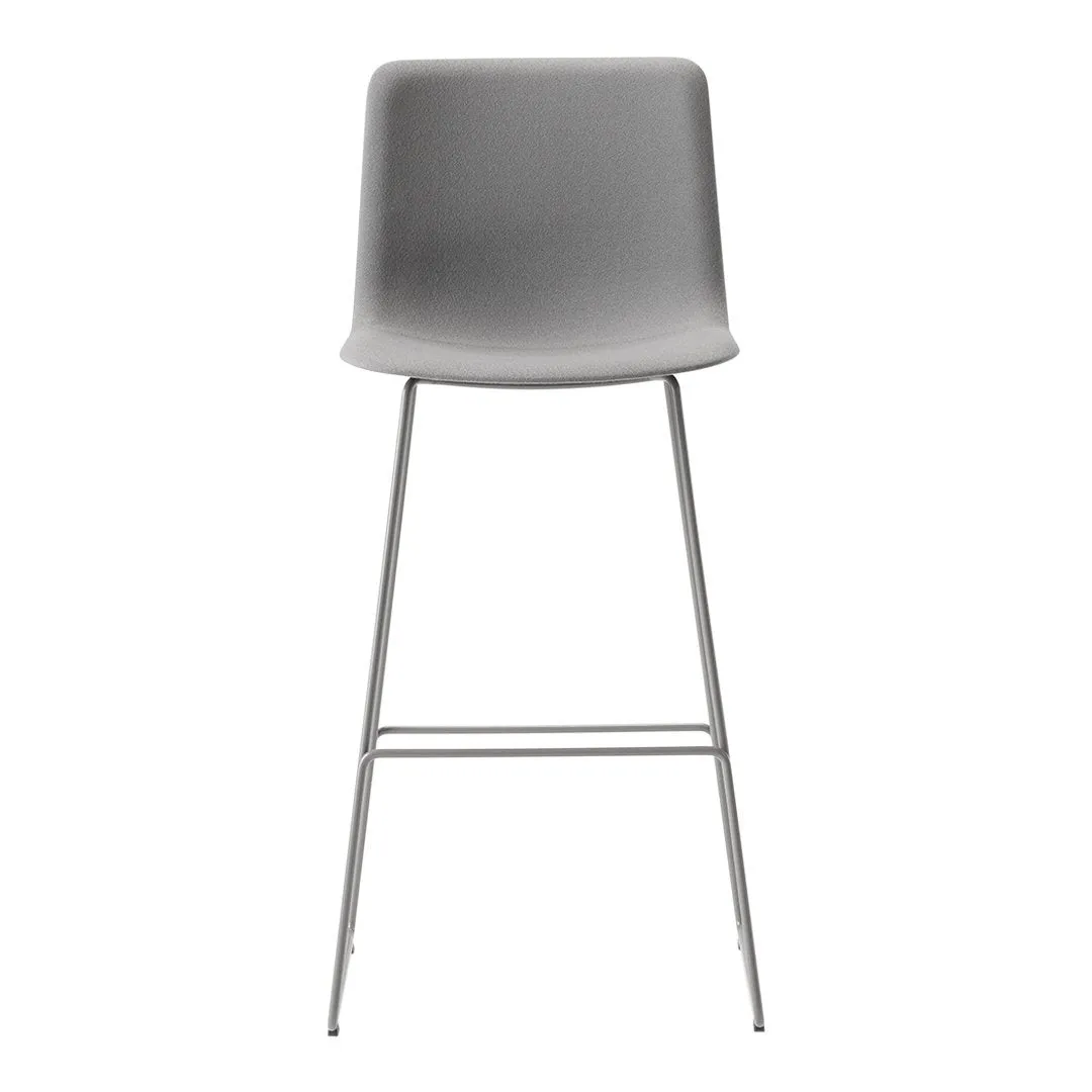 Pato Bar/Counter Stool - Sledge Base, Fully Upholstered