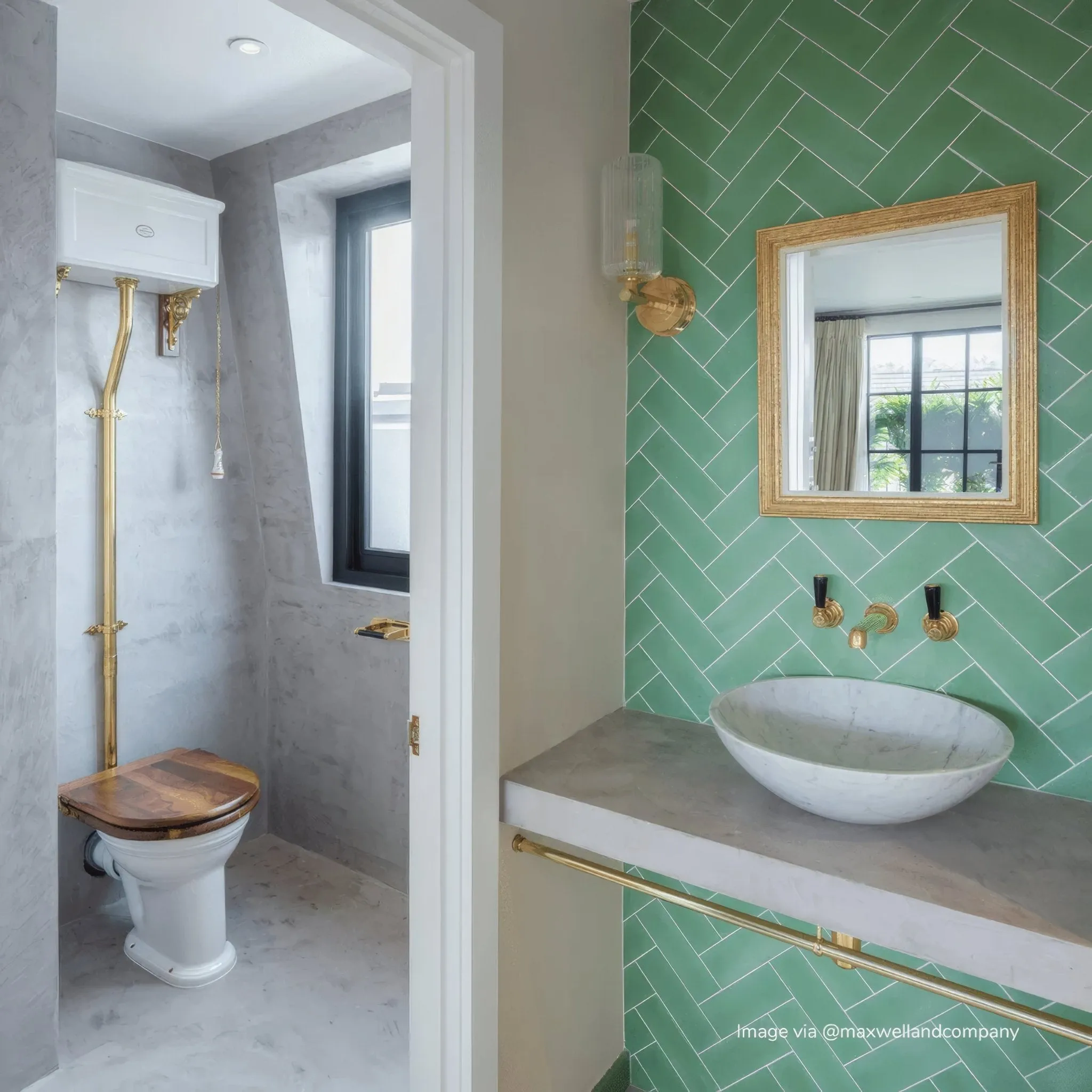 Pistachio Herringbone Tile