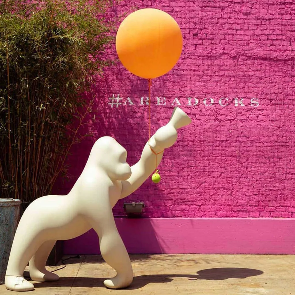 Qeeboo Kong Floor Lamp By Stefano Giovannoni H 1.4m, Pink