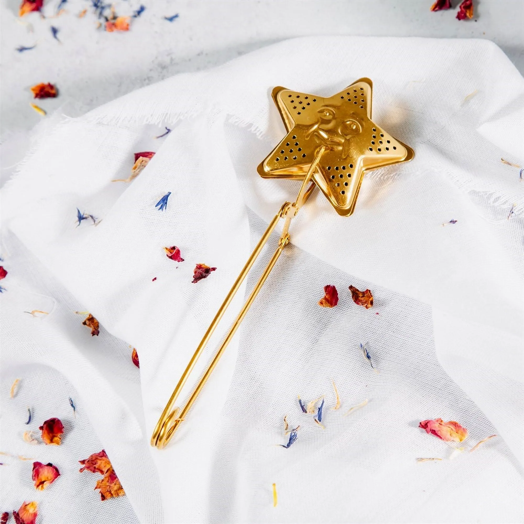 RJB Stone Brass Star Tea Infuser