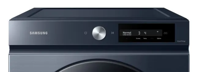 Samsung BESPOKE Navy Steel Front Load Steam Dryer with Smart Dial (7.5 cu. ft.) - DVE46BB6700DAC