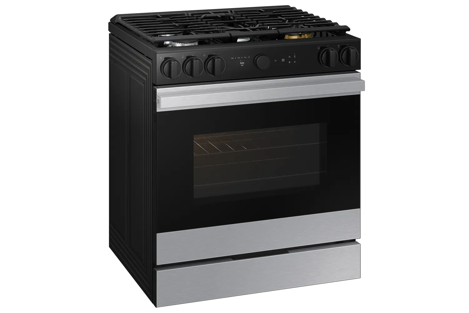 Samsung BESPOKE Stainless Steel 30" Gas True Convection Slide in Range with Oven Camera (6.0cu.ft) - NSG6DG8700SRAA