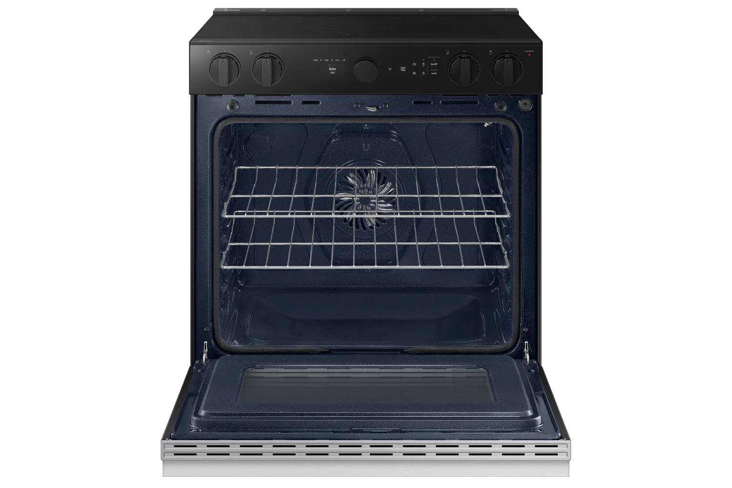 Samsung BESPOKE Stainless Steel 30" True Convection Slide in Range with Air Sous Vide & Air Fry (6.3cu.ft.) - NSE6DG8500SRAC