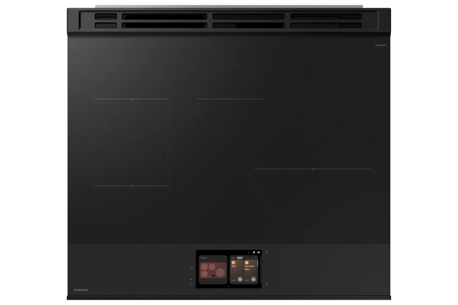 Samsung BESPOKE Stainless Steel True Convection Induction Slide in With AI Hub & Smart Oven Camera (6.3cu.ft.) - NSI6DG9900SRAC