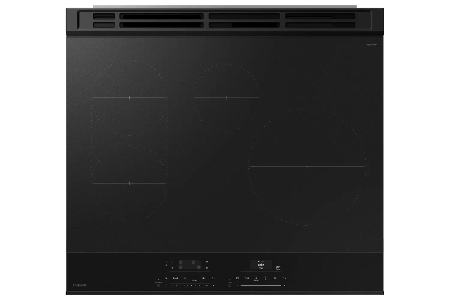 Samsung BESPOKE Stainless Steel True Convection Induction Slide in With Air Sous Vide (6.3cu.ft.) - NSI6DG9500SRAC