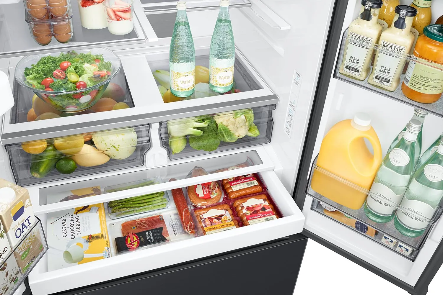 Samsung Matte Black Stainless Steel 36" French Door Refrigerator (31cu.ft) - RF32CG5400MTAA