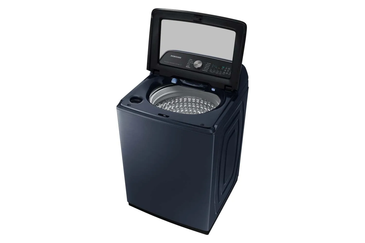 Samsung Navy Top Load Washer with Pet Care and Agitator (6.1cu.ft) & Smart Dryer with Pet Care (7.4cu.ft) - WA53CG7155ADA4/DVE54CG7155DAC
