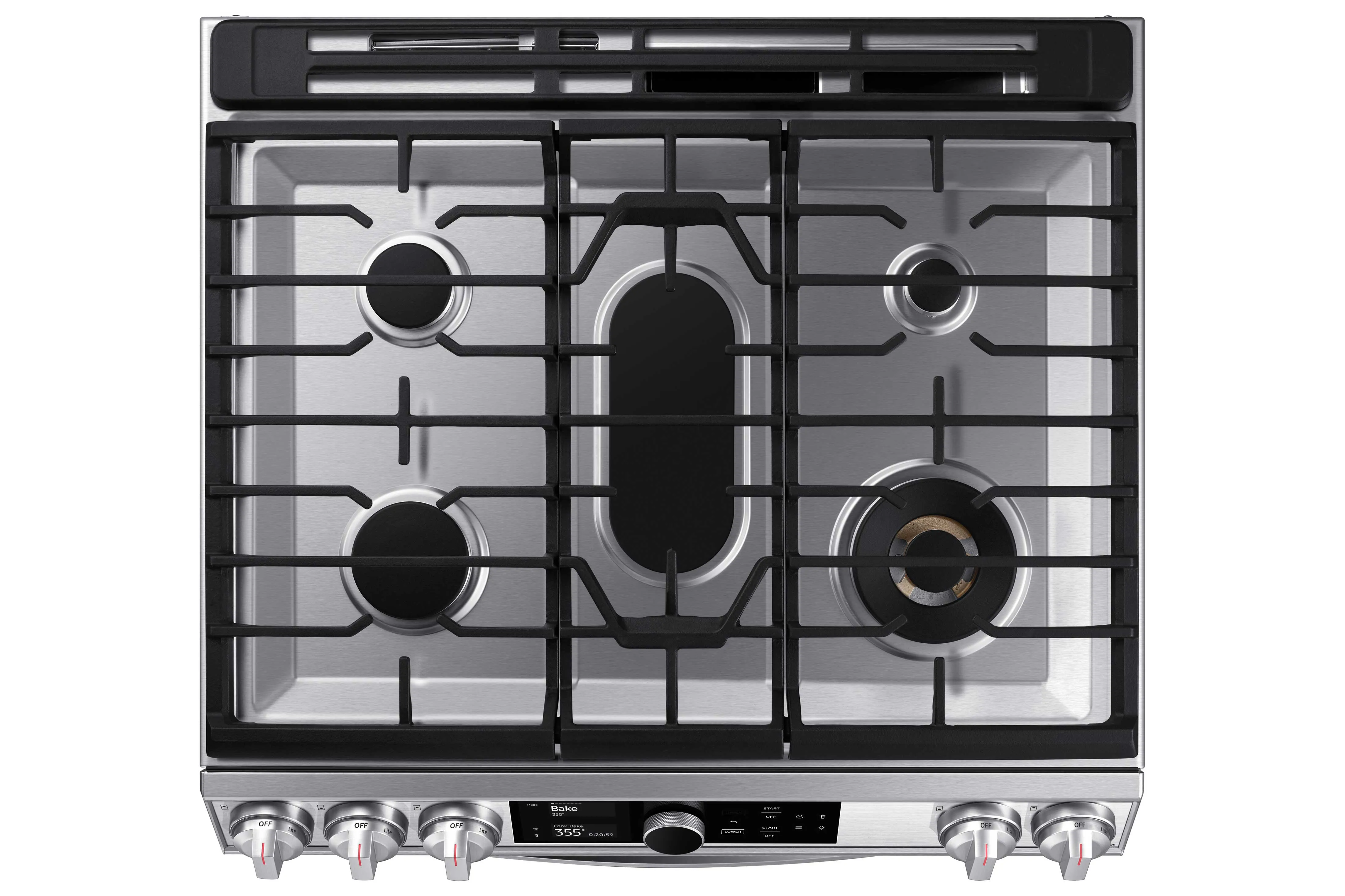 Samsung Stainless Steel Dual Fuel Range with True Convection and Air Fry (6.3 Cu.Ft) - NY63T8751SS/AC