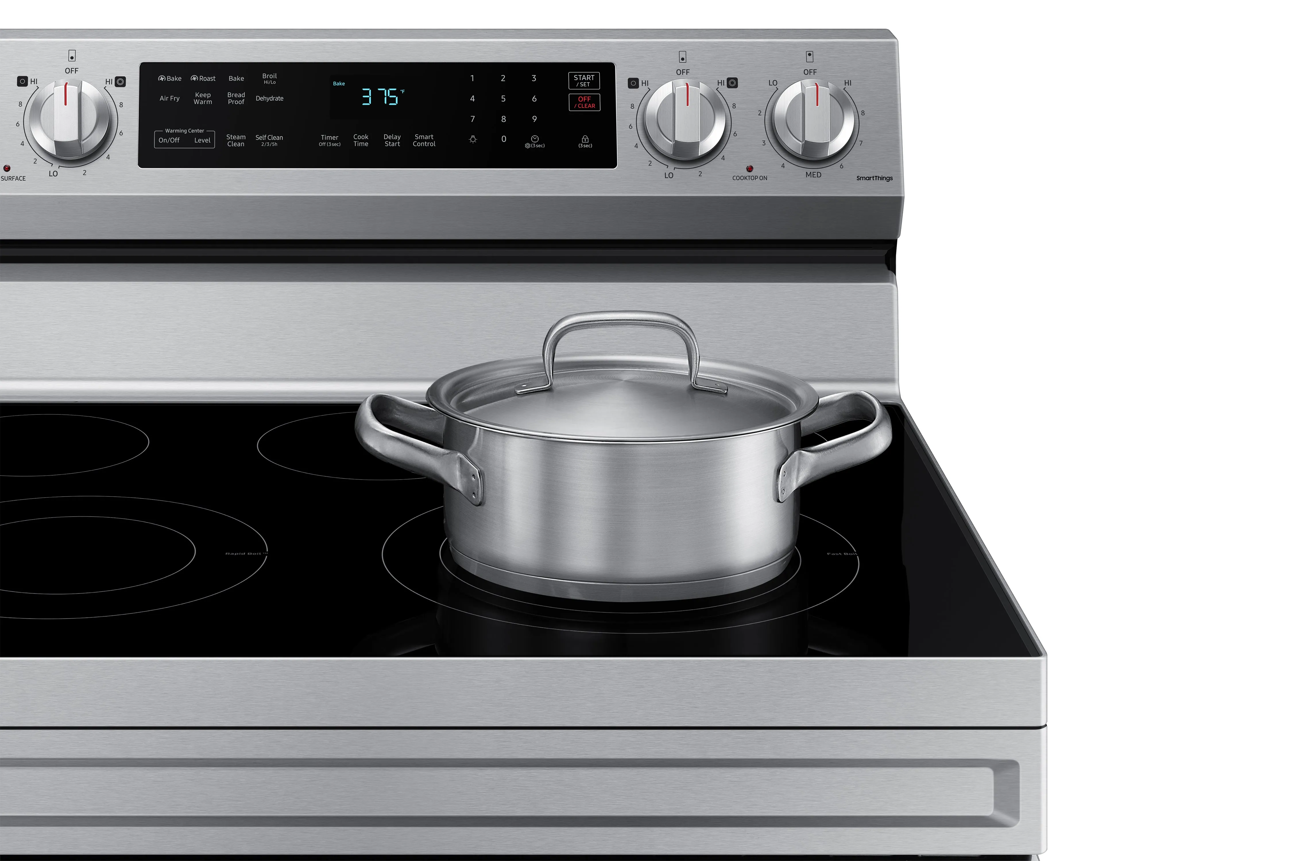 Samsung Stainless Steel Freestanding Electric Fan Convection Range with Air Fry and Wi-Fi (6.3 Cu.Ft) - NE63A6511SS/AC