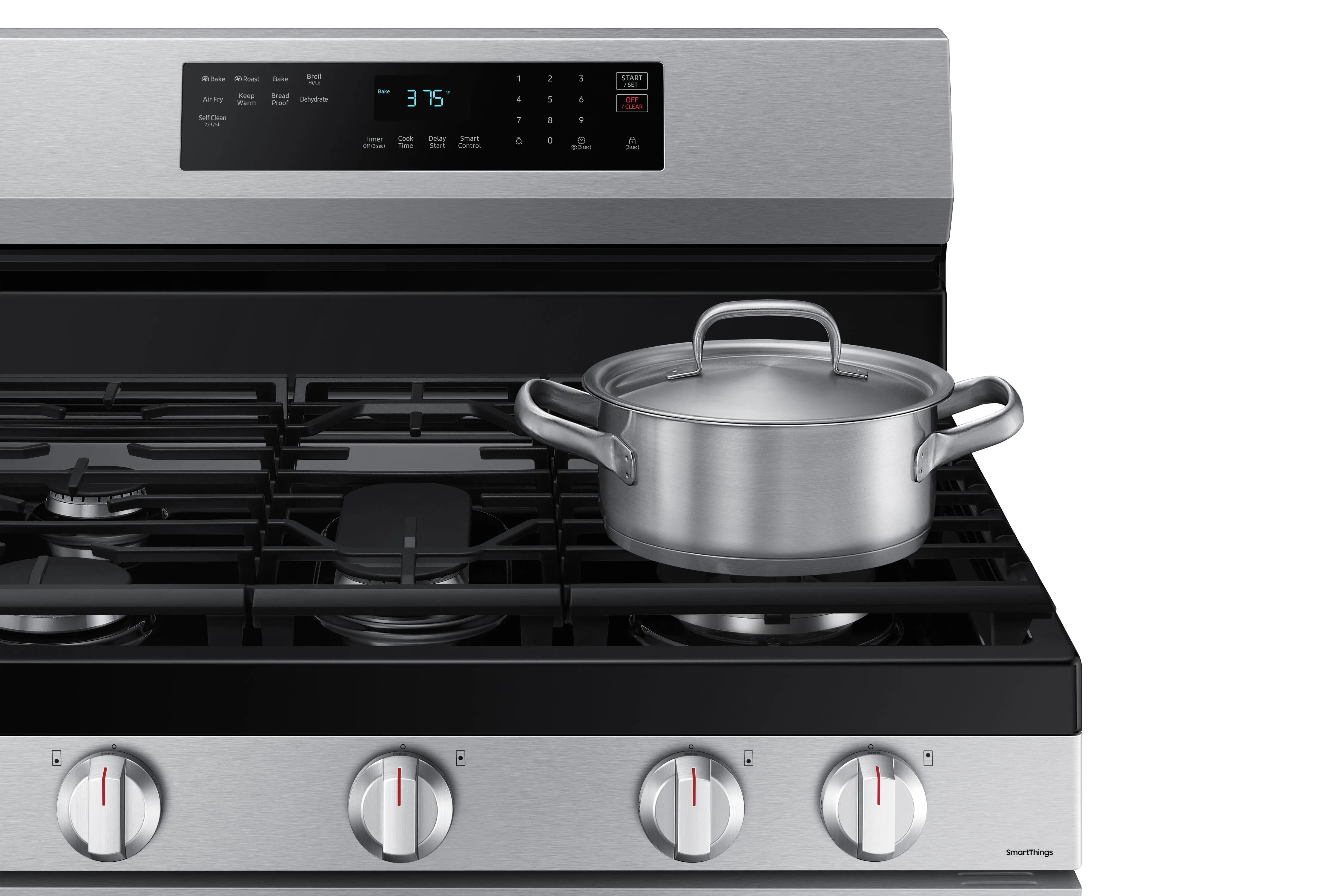 Samsung Stainless Steel Gas Fan Convection Range with Wi-Fi and Air Fry (6.0 Cu.Ft) - NX60A6511SS/AA
