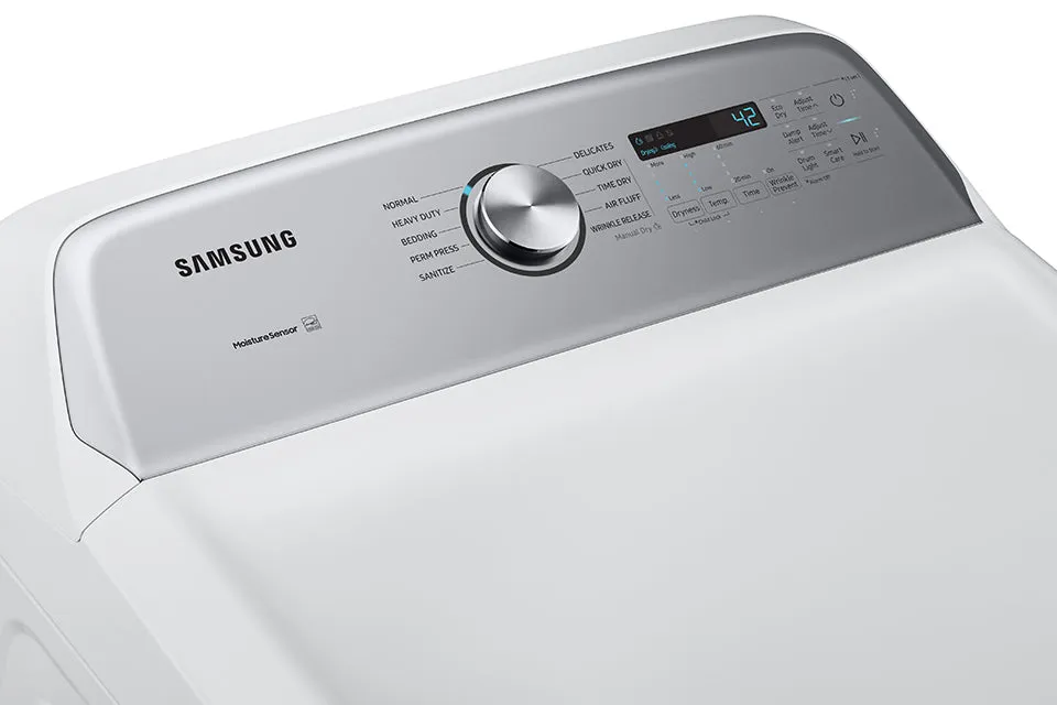 Samsung White Electric Dryer with Sensor Dry (7.4 Cu.Ft) - DVE50T5205W/AC