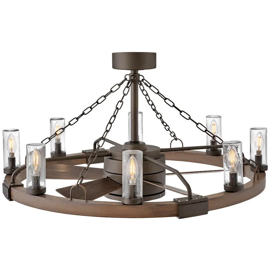 Sawyer 36" with 28" LED Fandelier
