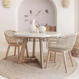 Shanti Microcement Dining Table | 120cm | Sand Zoco Home