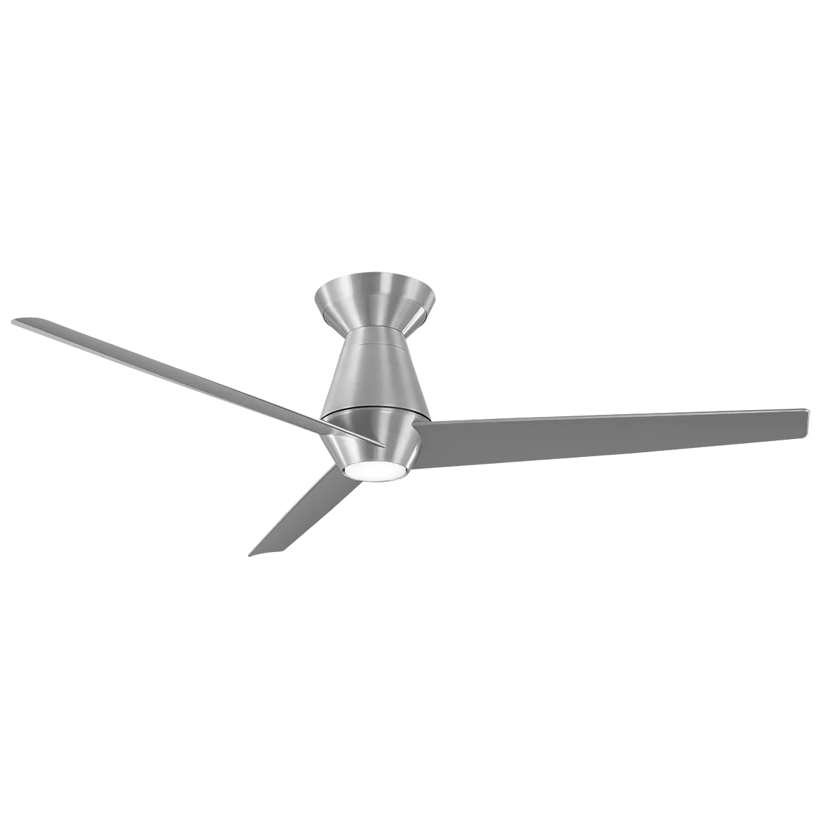 Slim Indoor/Outdoor 3-Blade 52" Smart Flush Mount Ceiling Fan with LED Light Kit and Remote Control