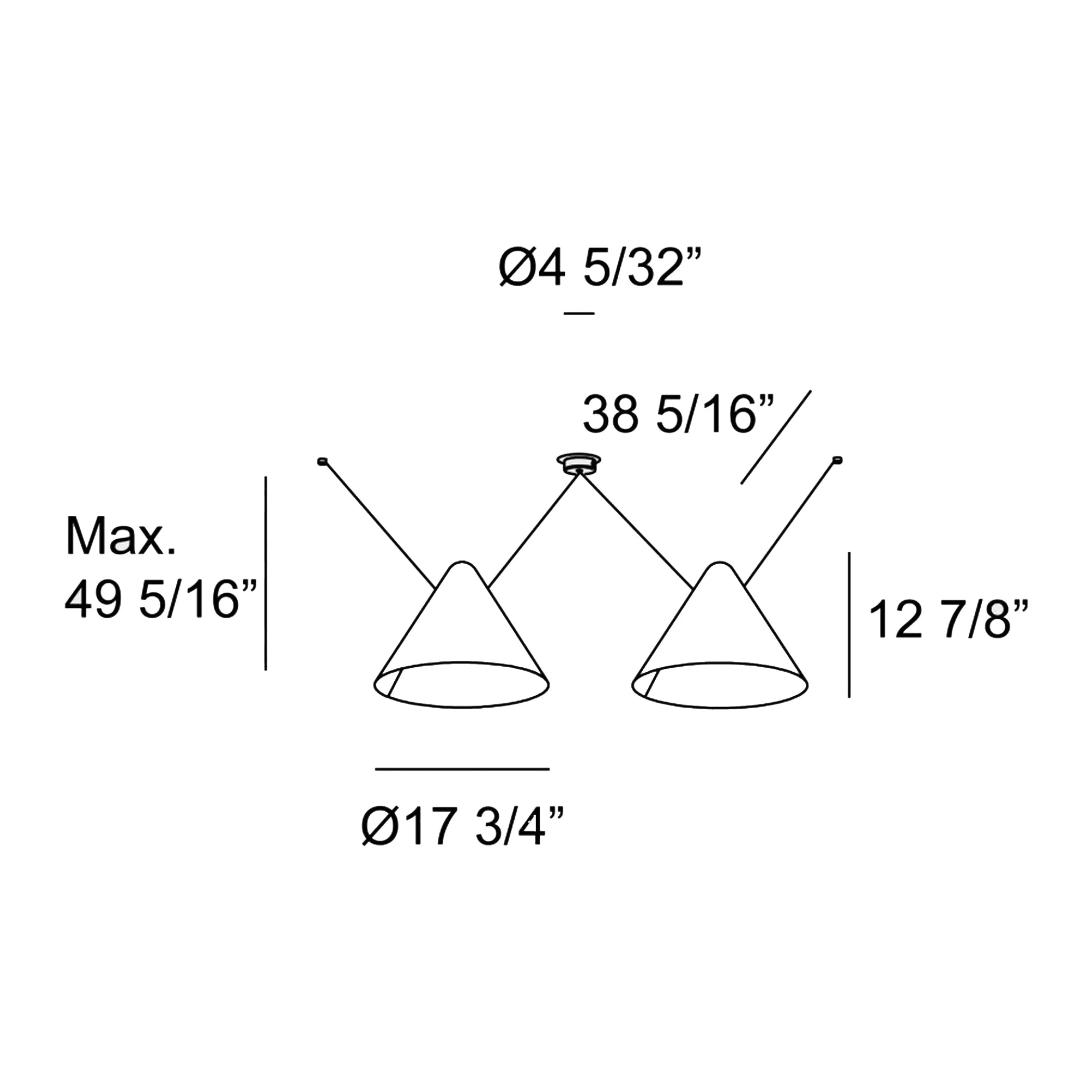 Super Attic Lateral Multi-Light Pendant Light