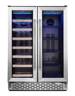 TCL Stainless Steel 20-Bottle Dual Zone Wine Cooler - B422D-3