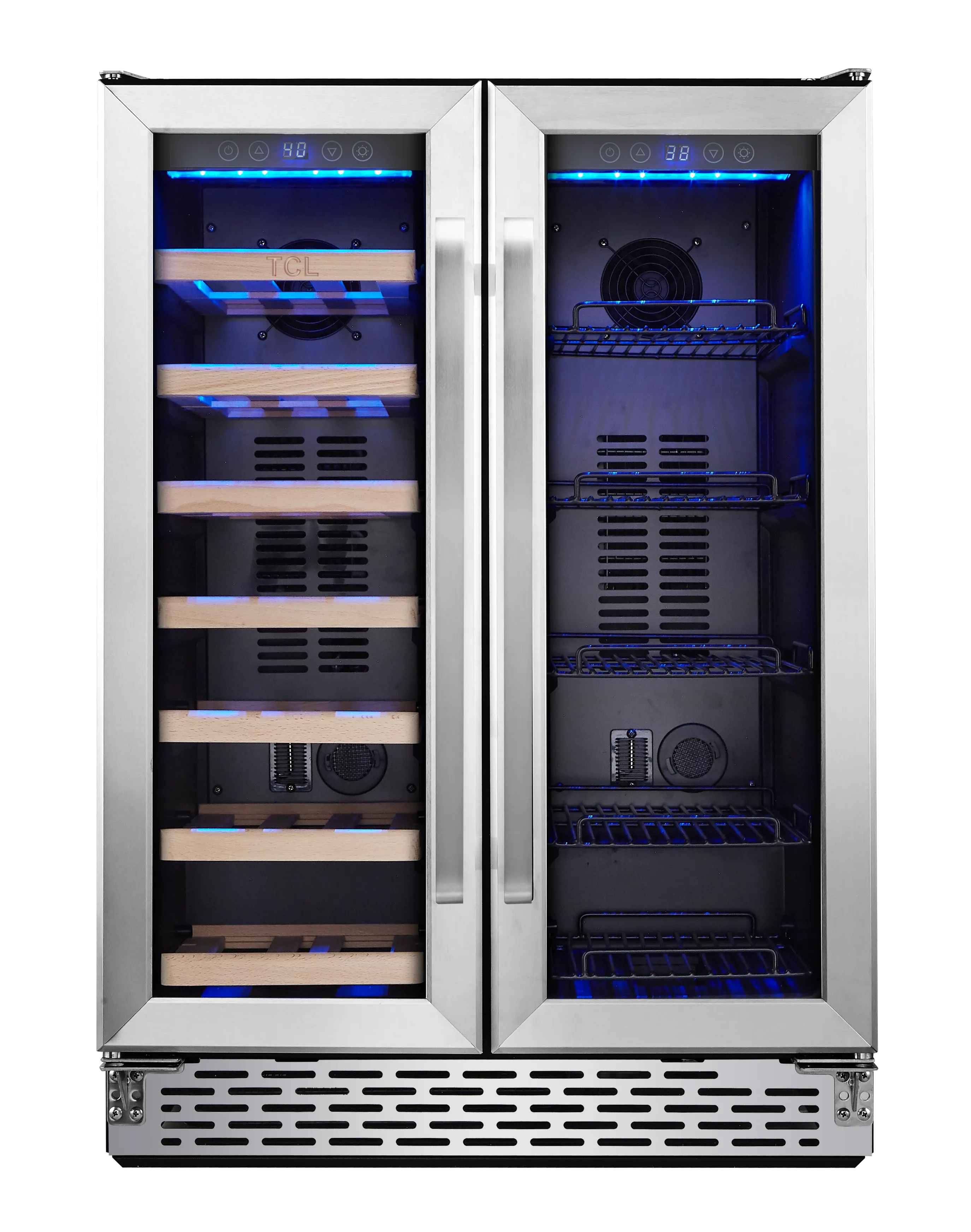 TCL Stainless Steel 20-Bottle Dual Zone Wine Cooler - B422D-3