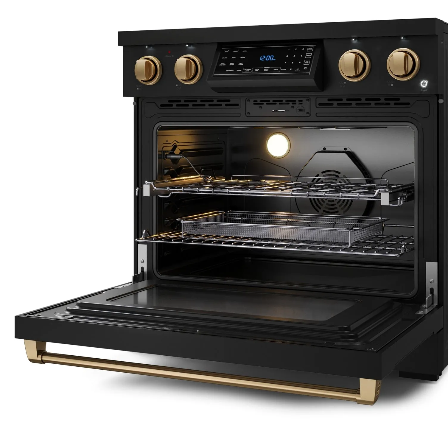 Thor Kitchen Black Stainless Steel Freestanding Professional Electric Range|Gordon Ramsay Series (6 cu.ft) - RSE36B-BRZ