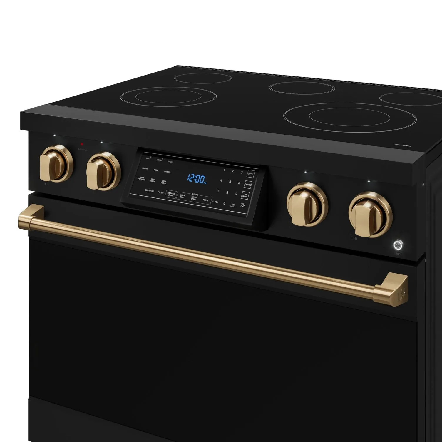 Thor Kitchen Black Stainless Steel Freestanding Professional Electric Range|Gordon Ramsay Series (6 cu.ft) - RSE36B-BRZ