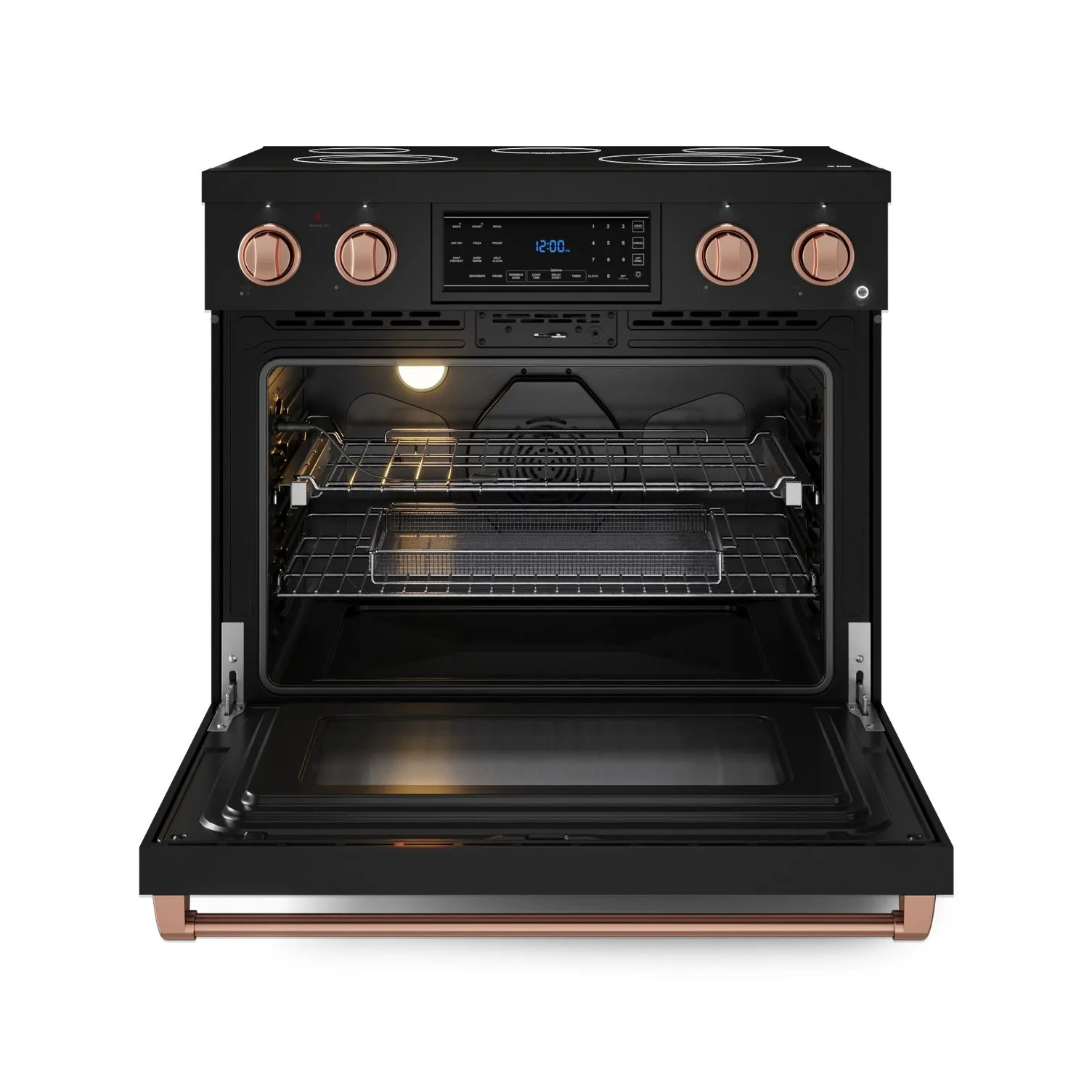 Thor Kitchen Black Stainless Steel Freestanding Professional Electric Range|Gordon Ramsay Series (6 cu.ft) - RSE36B-RSG