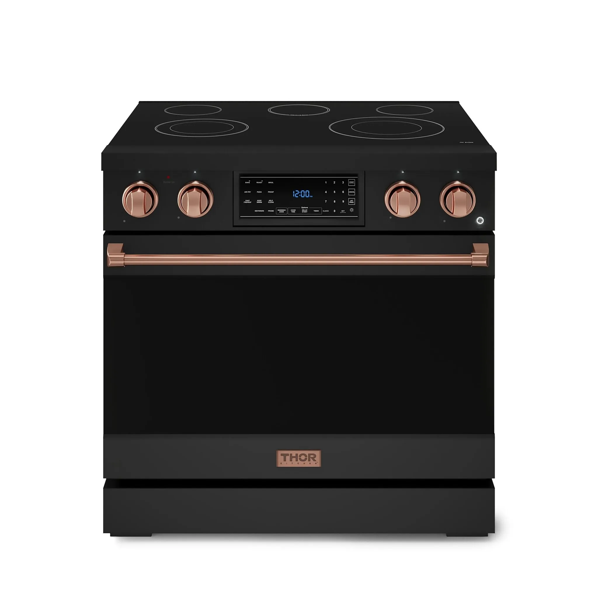 Thor Kitchen Black Stainless Steel Freestanding Professional Electric Range|Gordon Ramsay Series (6 cu.ft) - RSE36B-RSG