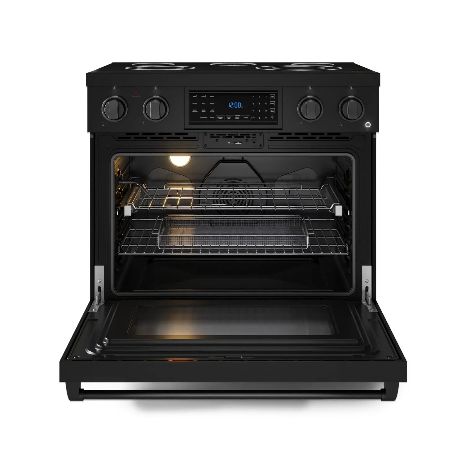 Thor Kitchen Black Stainless Steel Freestanding Professional Electric Range|Gordon Ramsay Series (6 cu.ft) - RSE36B