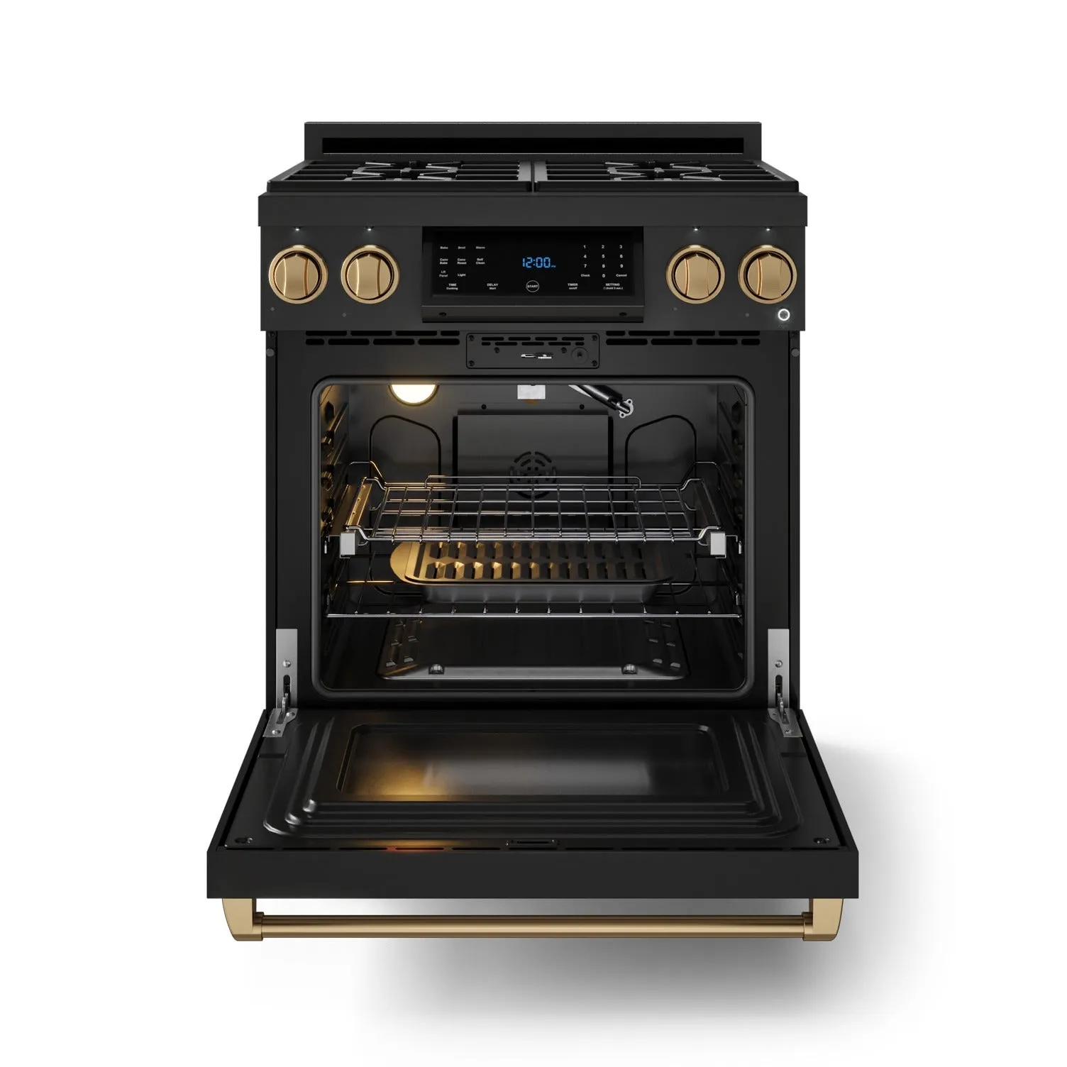 Thor Kitchen Black Stainless Steel Freestanding Professional Gas Range|Gordon Ramsay Series (4.55 cu.ft.) - RSG30B-BRZ