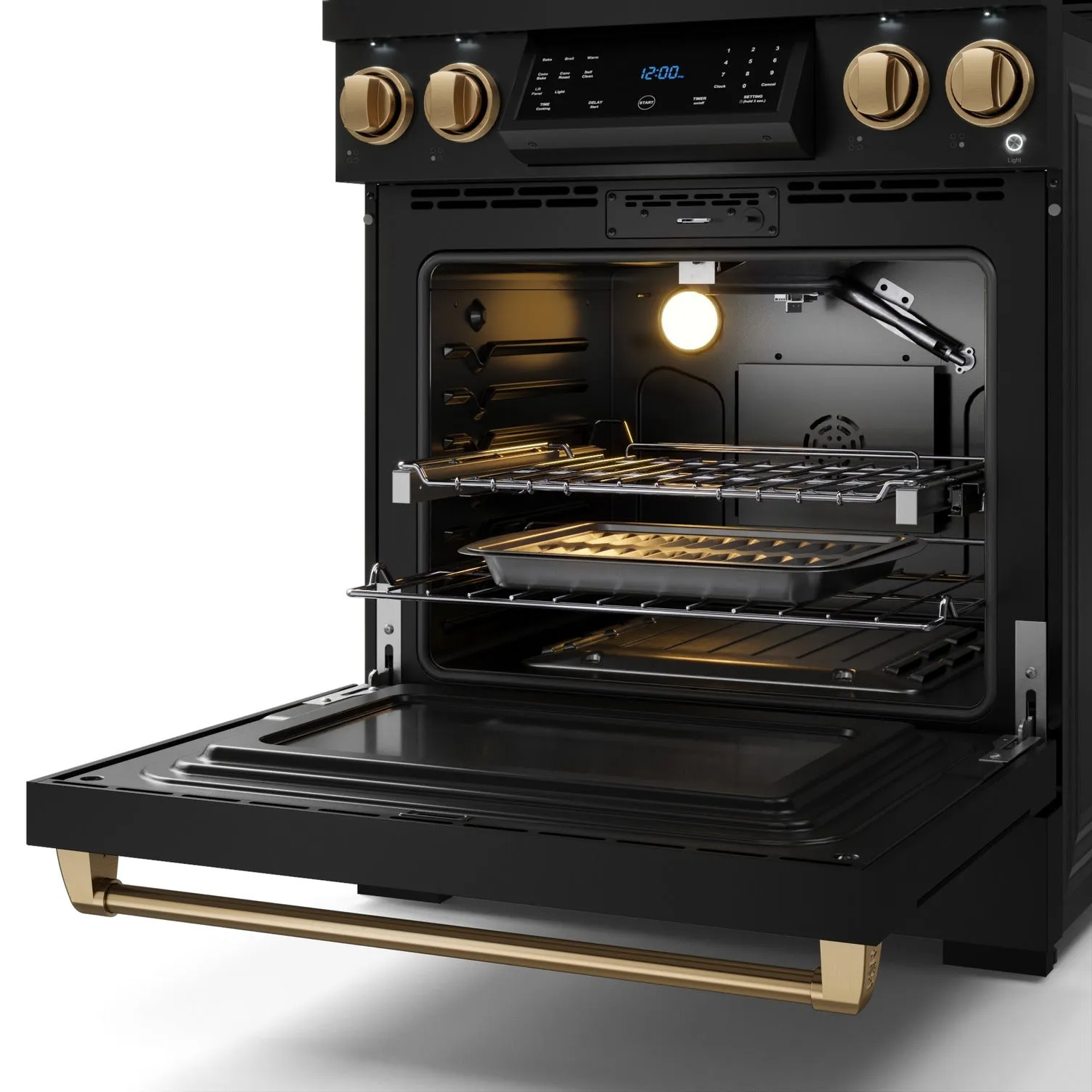 Thor Kitchen Black Stainless Steel Freestanding Professional Gas Range|Gordon Ramsay Series (4.55 cu.ft.) - RSG30B-BRZ