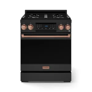 Thor Kitchen Black Stainless Steel Freestanding Professional Gas Range|Gordon Ramsay Series (4.55 cu.ft.) - RSG30B-RSG