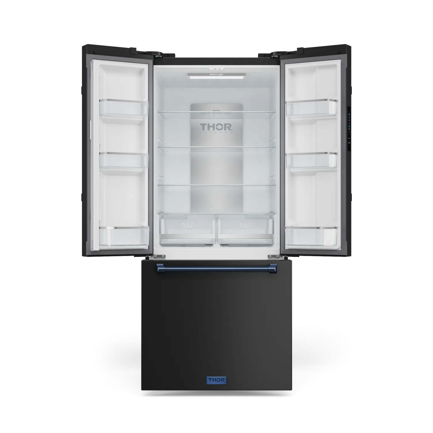 Thor Kitchen Matte Black French Door Counter Depth Refrigerator with Ice Maker| Gordon Ramsay Collection (17.5 cu.ft.) - RF3017FFD00-BLU