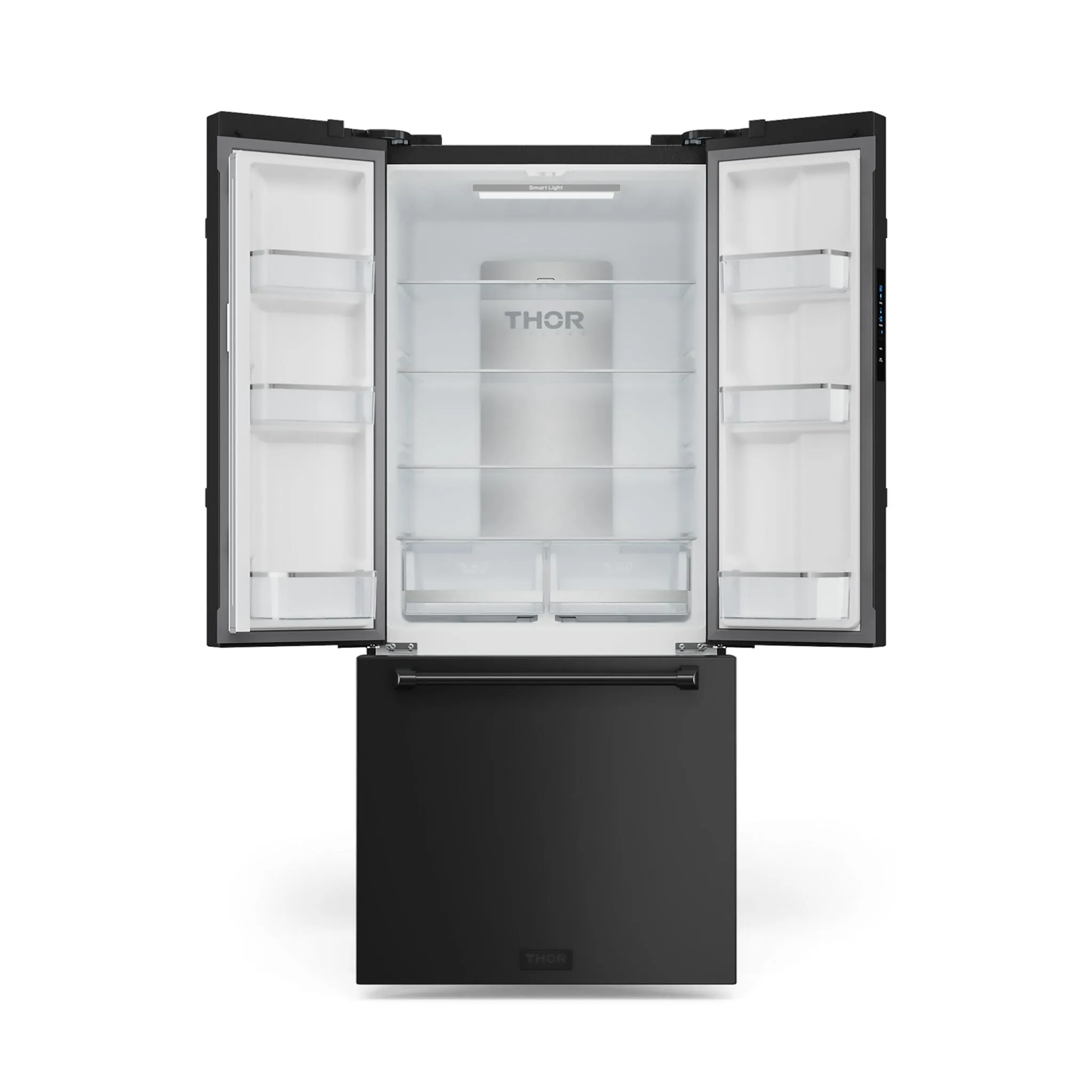 Thor Kitchen Matte Black French Door Counter Depth Refrigerator with Ice Maker| Gordon Ramsay Collection (17.5 cu.ft.) - RF3017FFD00