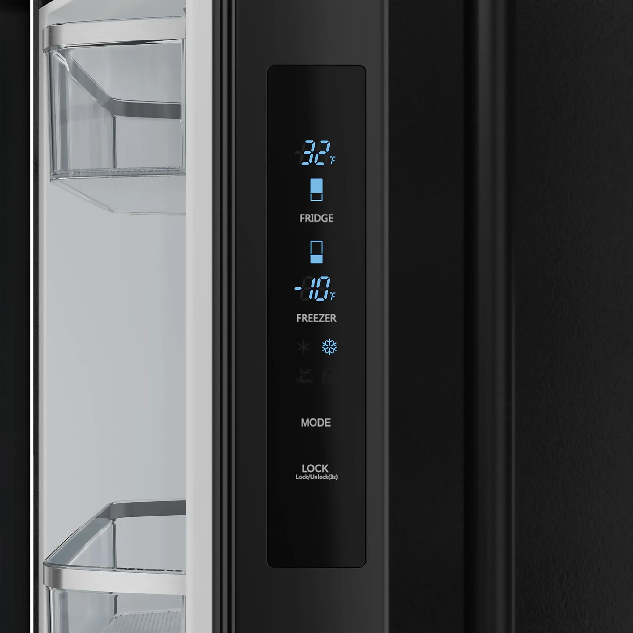 Thor Kitchen Matte Black French Door Counter Depth Refrigerator with Ice Maker| Gordon Ramsay Collection (17.5 cu.ft.) - RF3017FFD00