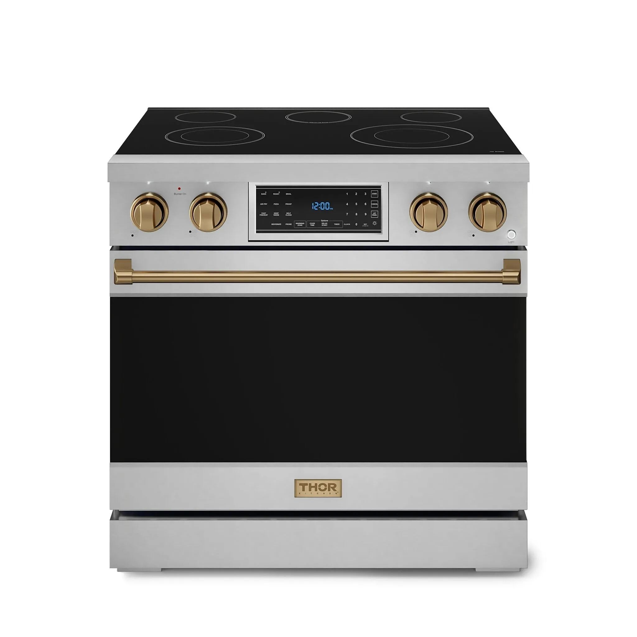 Thor Kitchen Stainless Steel Freestanding Professional Electric Range |Gordon Ramsay Series (6 cu.ft) - RSE36-BRZ