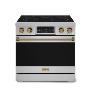 Thor Kitchen Stainless Steel Freestanding Professional Electric Range |Gordon Ramsay Series (6 cu.ft) - RSE36-BRZ