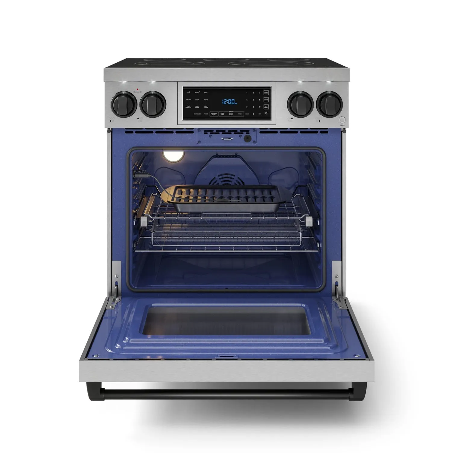 Thor Kitchen Stainless Steel Freestanding Professional Electric Range|Gordon Ramsay Series (4.55 cu.ft.) -RSE30-BLK
