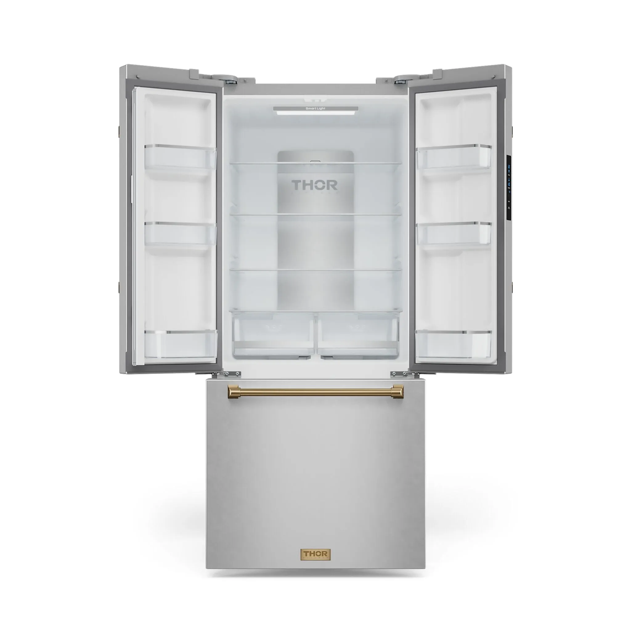 Thor Kitchen Stainless Steel French Door Counter Depth Refrigerator with Ice Maker| Gordon Ramsay Collection (17.5 cu.ft.) - RF3017FFD99-BRZ