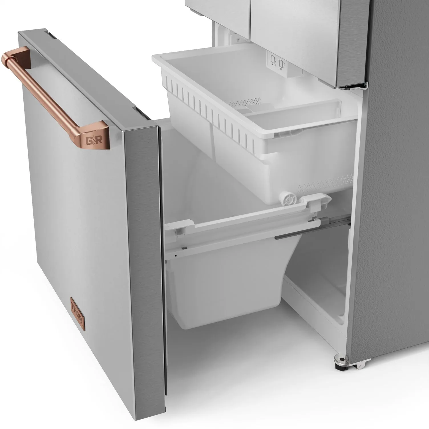Thor Kitchen Stainless Steel French Door Counter Depth Refrigerator with Ice Maker| Gordon Ramsay Collection (17.5 cu.ft.) - RF3017FFD99-RSG