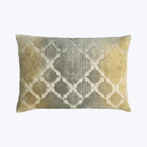 Trellis Woven Jacquard Lumbar Pillow Maize