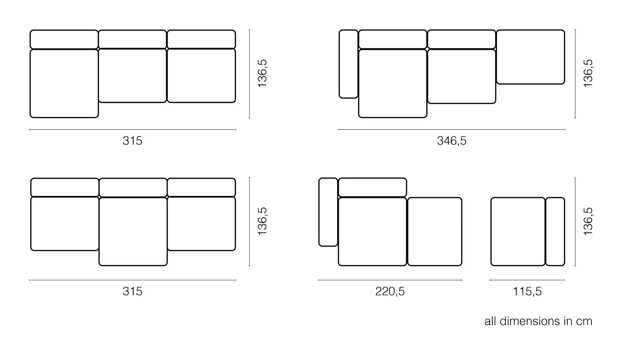 Vetsak Outdoor Sofa Three Seat L | 315x136.5/115x60cm Zoco Home
