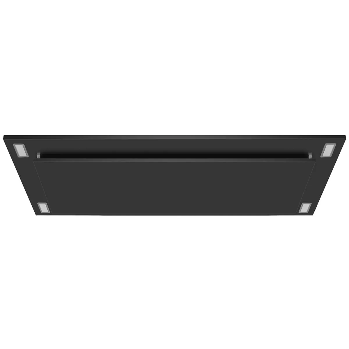 VICTORY Matte Black 600 CFM Flush Ceiling Range Hood - Sunset-BK