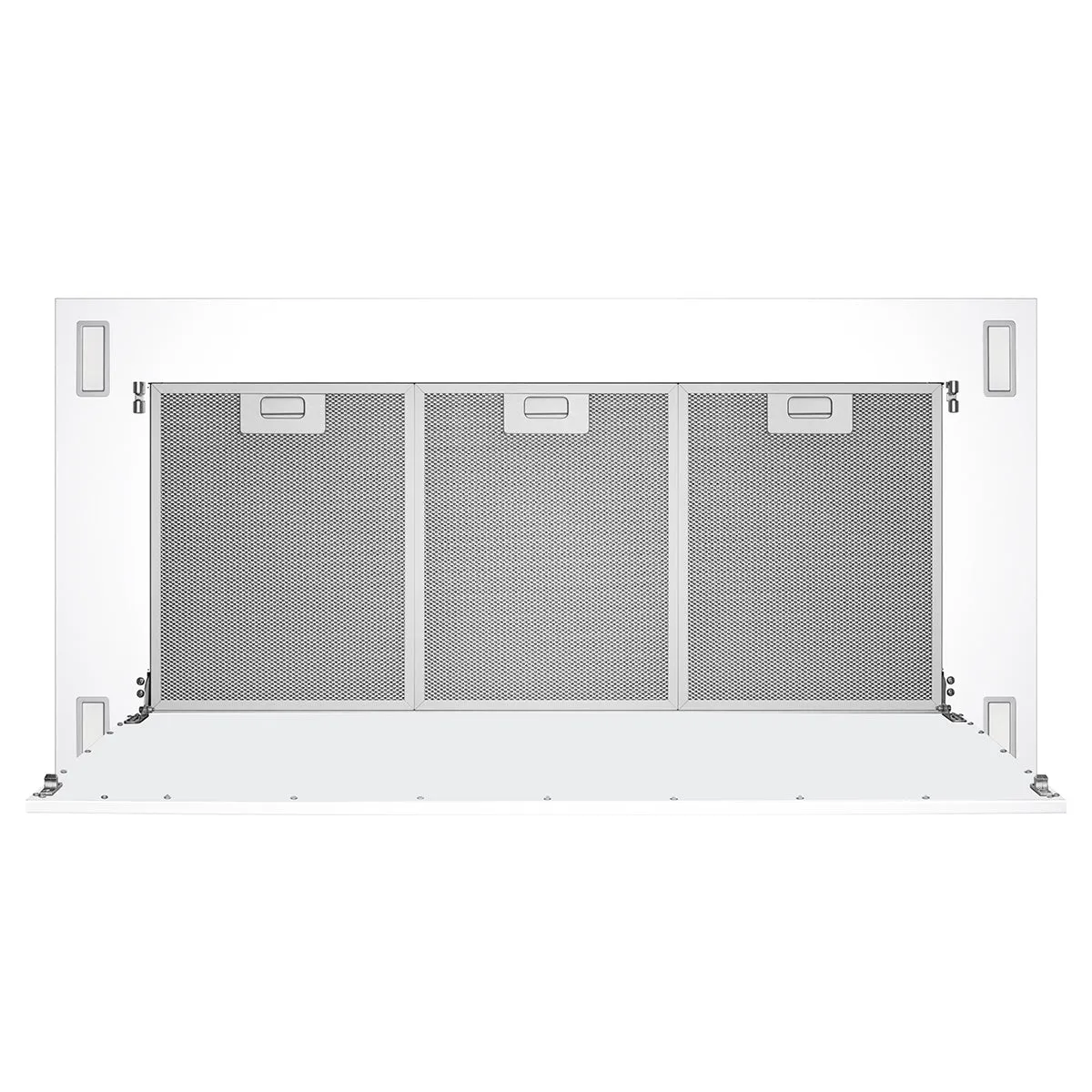 VICTORY Matte White 600 CFM Flush Ceiling Range Hood - Sunset-WH