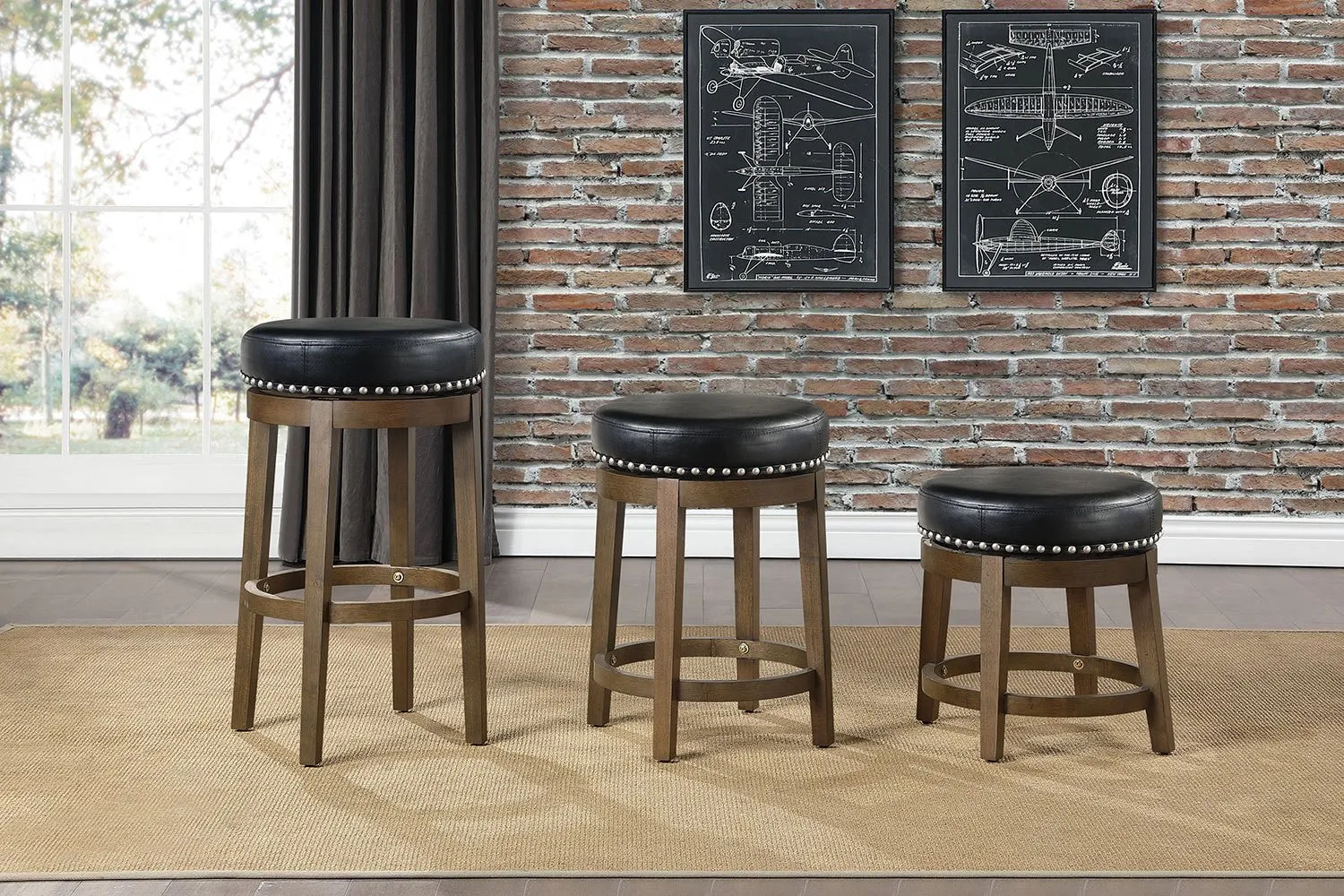 Westby Dining Stool - Black - Set of Two