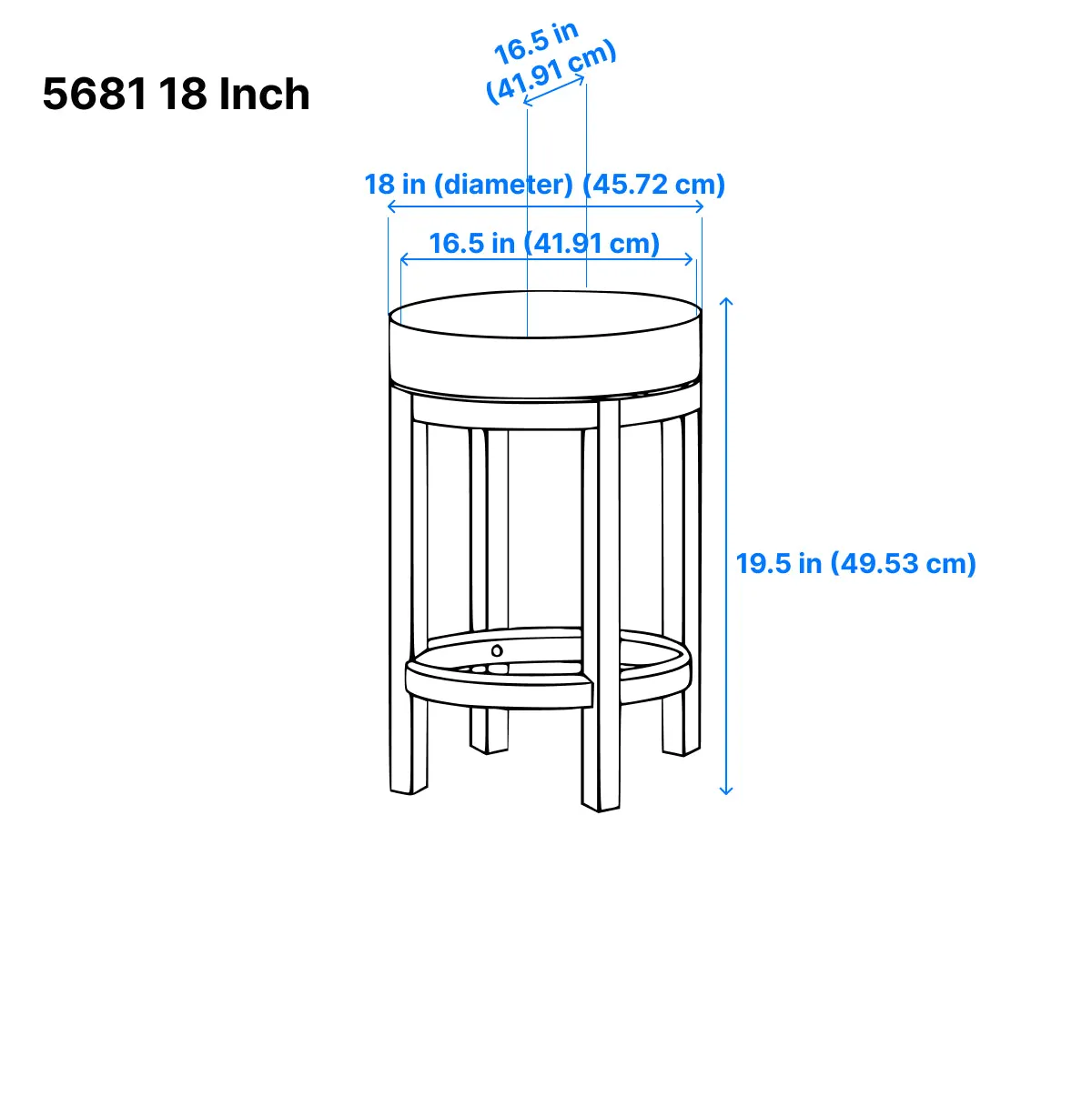 Westby Dining Stool - Black - Set of Two
