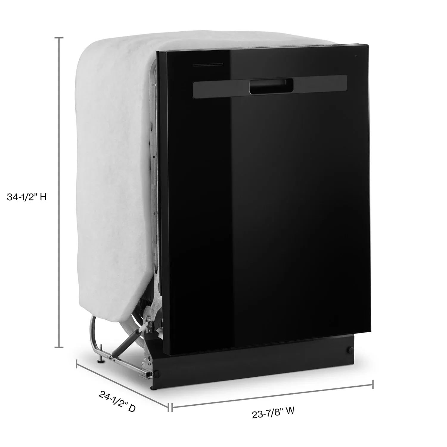 Whirlpool 24" Black Dishwasher (55 dBA) - WDP560HAMB